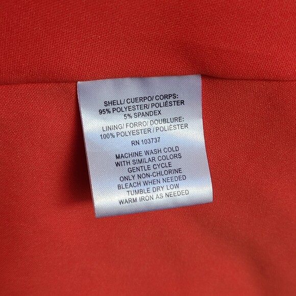 Donna Morgan | Sunset Orange Textured Eyelet Princess Flare Dress, Size 10, EUC - Picture 7 of 7